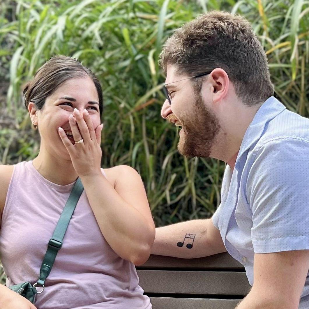 A random passerby snapped photos of the proposal!