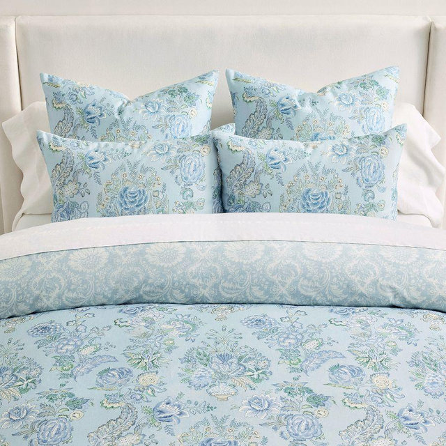 Kravet Grandiflora Reversible Duvet Cover, Chambray Multi, King/Cal. King