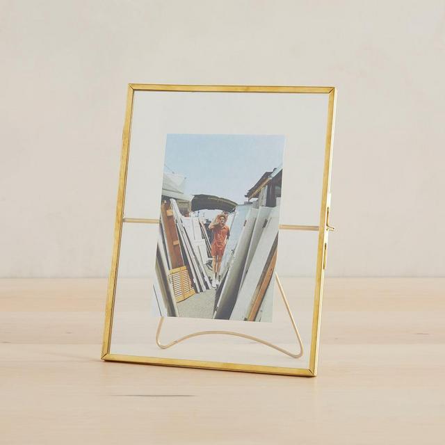 Terrace Frames With Kickstand, Antique Brass, Holds 4"x6"