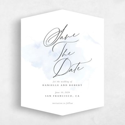 Blue Diamond Wedding Save the Date - Lombok Portrait