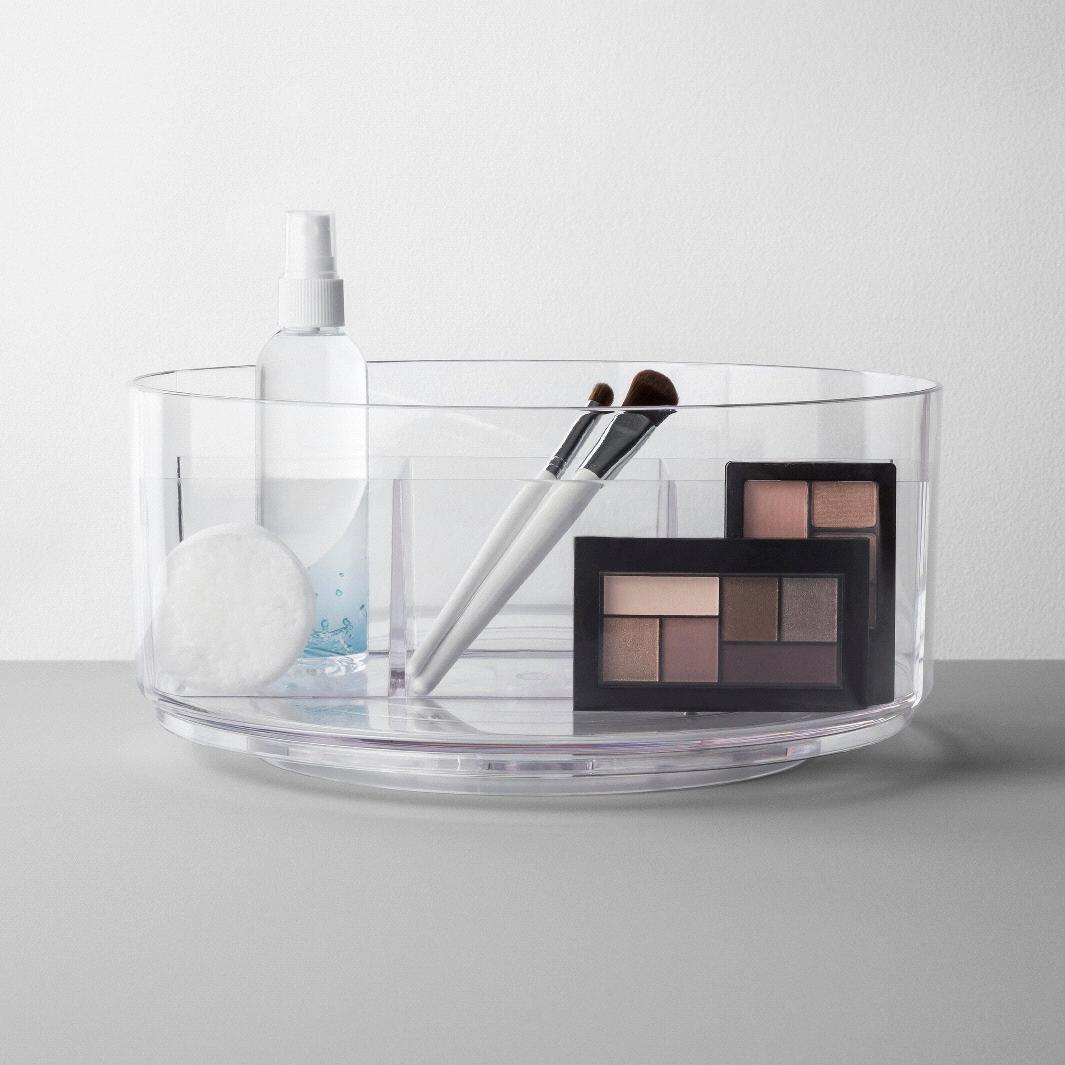 Bathroom Plastic Spinning Turntable Beauty Organizer Clear - Made By Design™