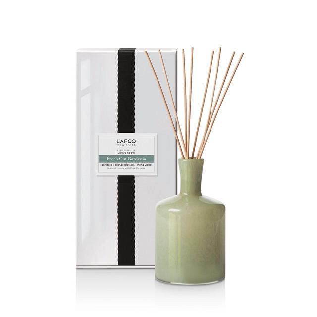 LAFCO Fresh Cut Gardenia Living Room Classic Reed Diffuser