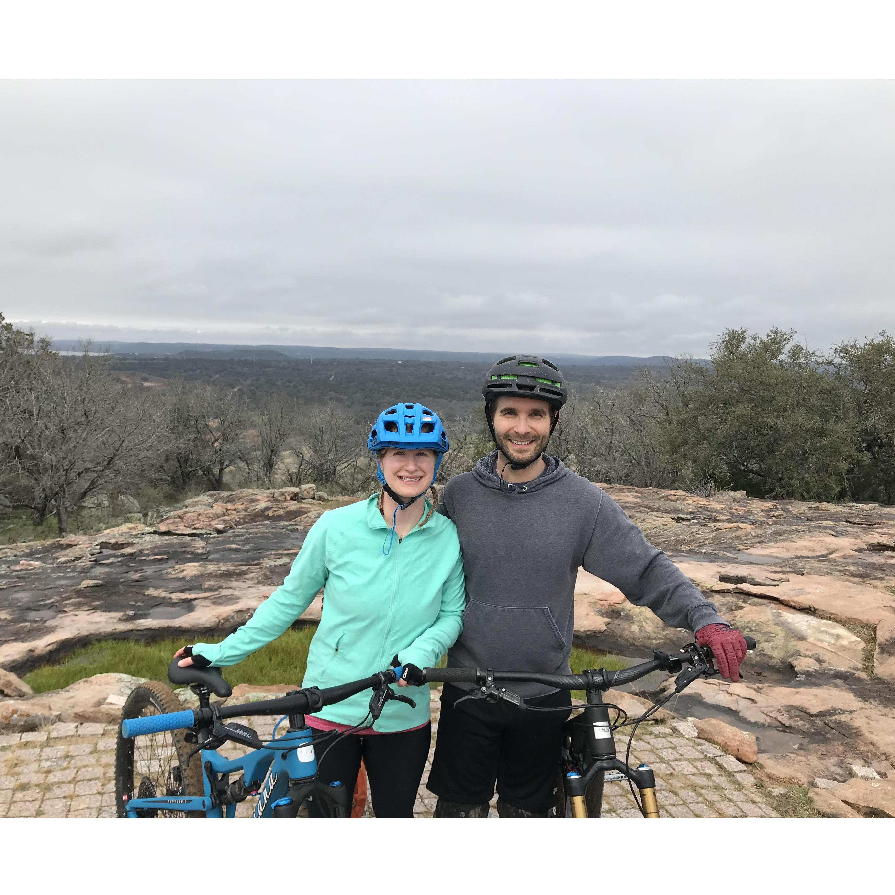 Biking in Austin.