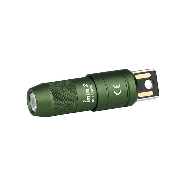 OLIGHT IMINI 2 EDC Rechargeable Keychain Flashlight, 50 Lumens Compact and Portable Mini LED Keyring Lights with Built-in Battery Ideal for Everyday Carry and Emergencies (OD Green)