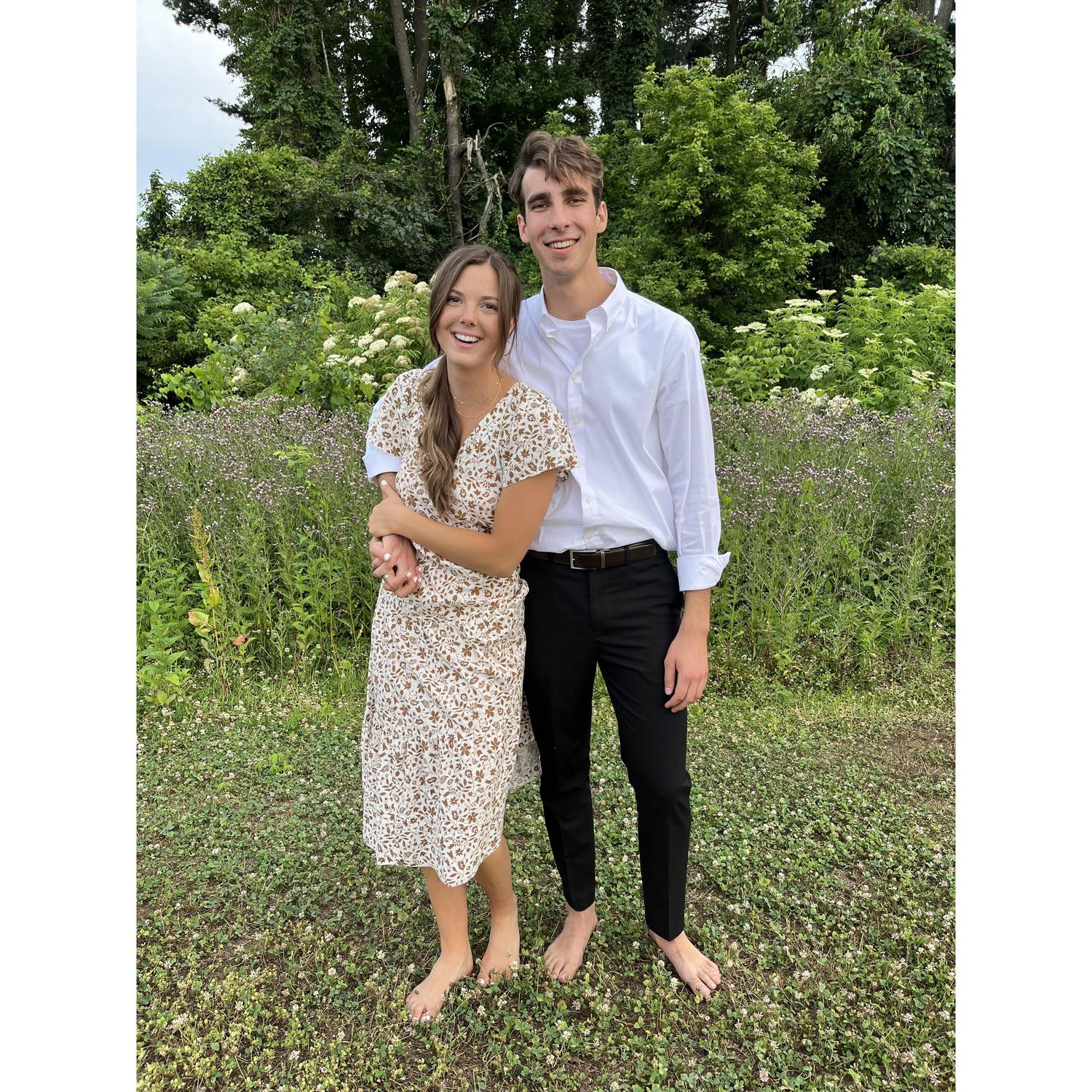Our first wedding together