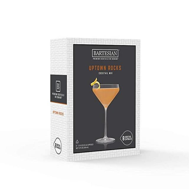Bartesian Uptown Rocks Cocktail Mixer Capsules, Pack of 8 Cocktail Capsules, for Bartesian Premium Cocktail Maker (55423)