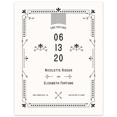 Grey Wedding Digital Save the Date - Augusta Type