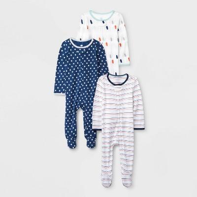 Baby 3pk Little Peanut Zip Sleep N' Play Pajama - Cloud Island™