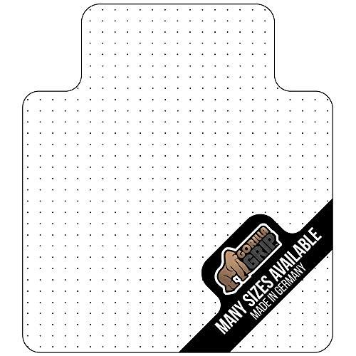 Gorilla Grip Premium Polycarbonate Studded Chair Mat for Carpeted Floor, 48x36, Unbreakable, Easy Glide Transparent Mats for Chairs, Good for Desks, Office and Home, Protects Floors, with Lip, Clear