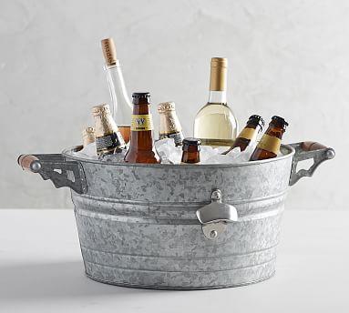 Rivet Galvanized Party Bucket, Small