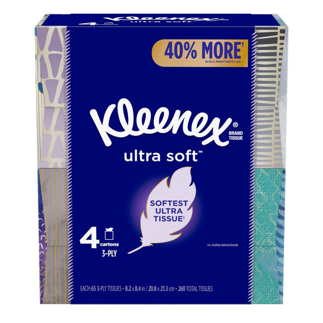 Kleenex Ultra Soft Facial Tissue - 4pk/65ct