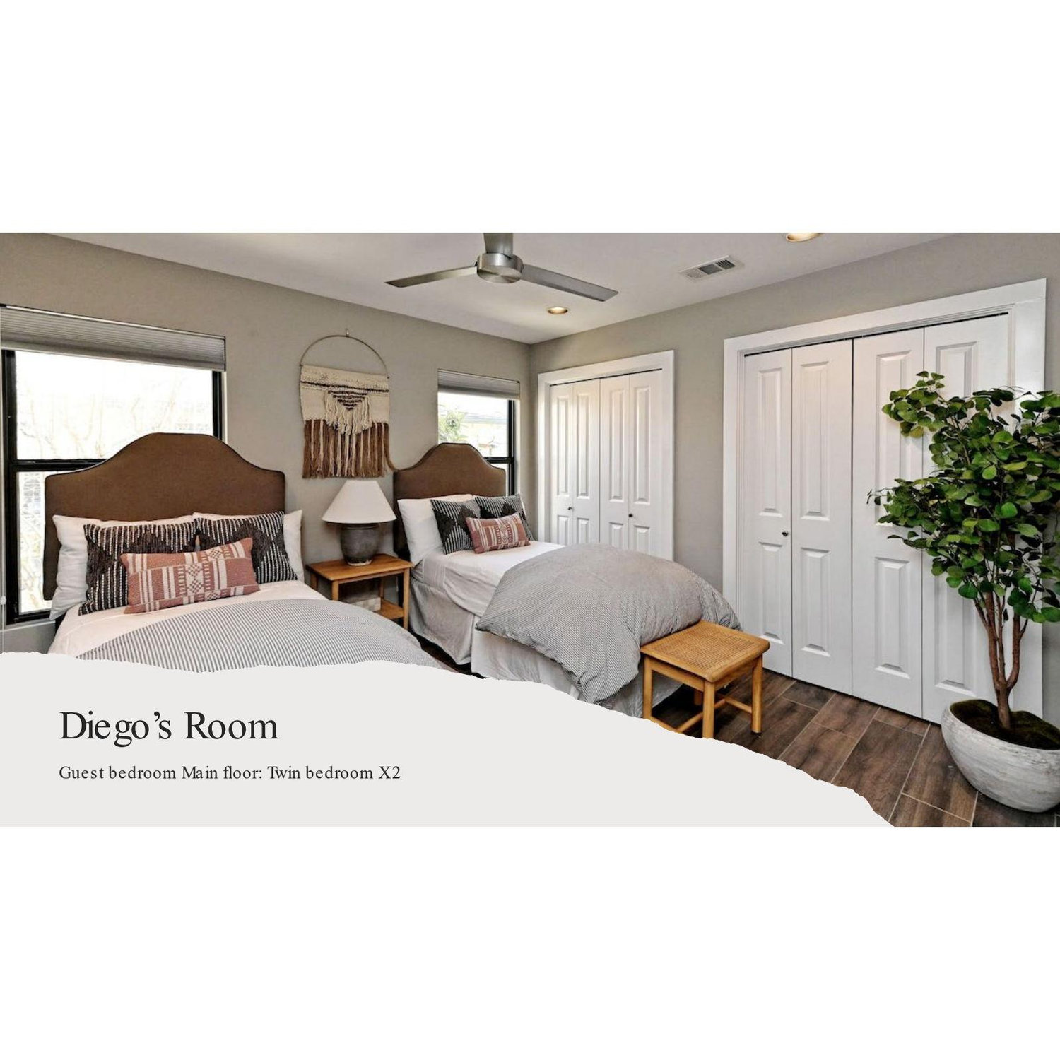 Diego’s Room - Guest bedroom Main floor: Twin bedroom X 2