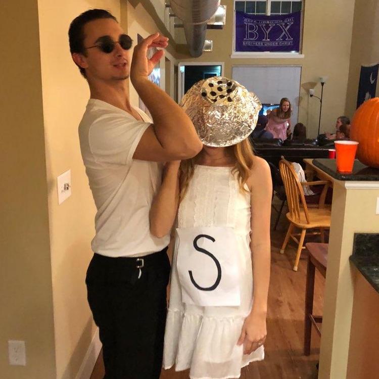 Salt Bae and his salt shaker Halloween costume