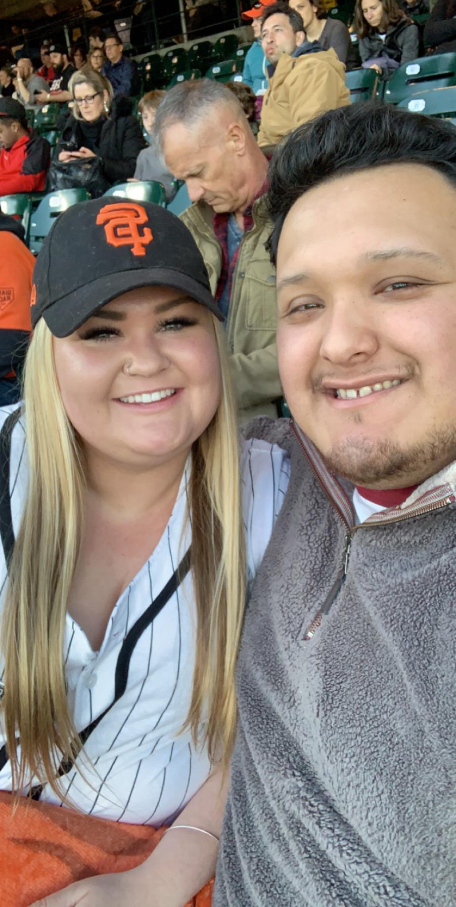 Our first picture we ever took together. At the SF Giants Game!
