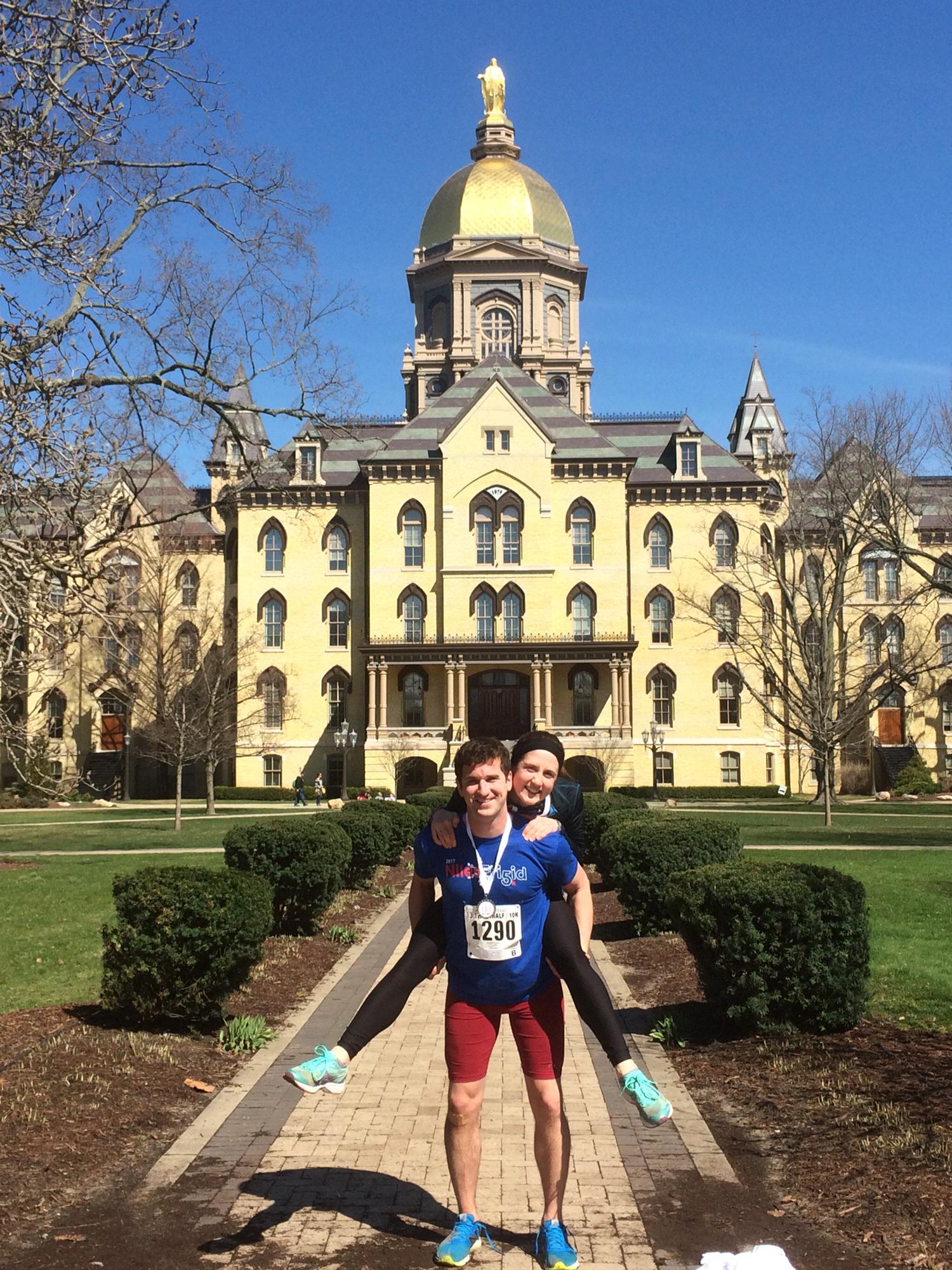 After the 'Holy Half' marathon at ND--Spring 2017.