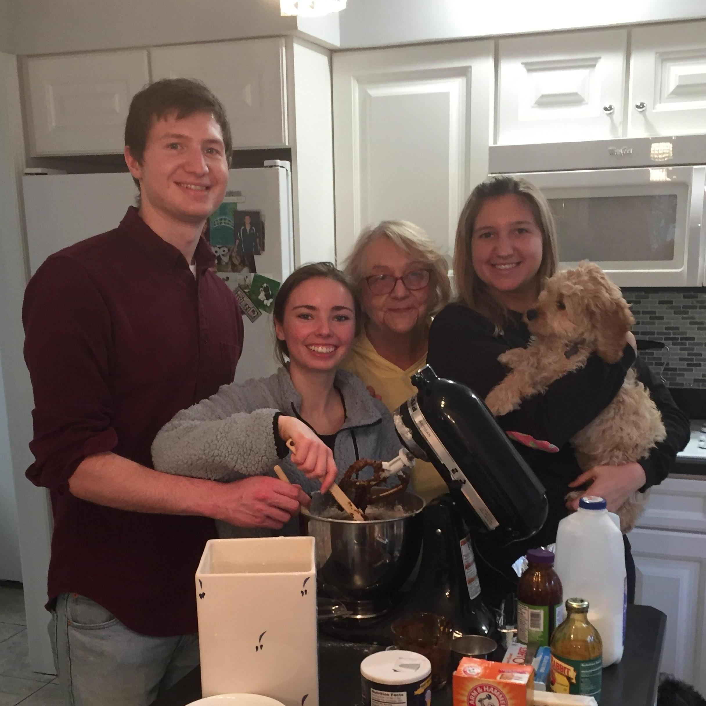 Baking Christmas cookies