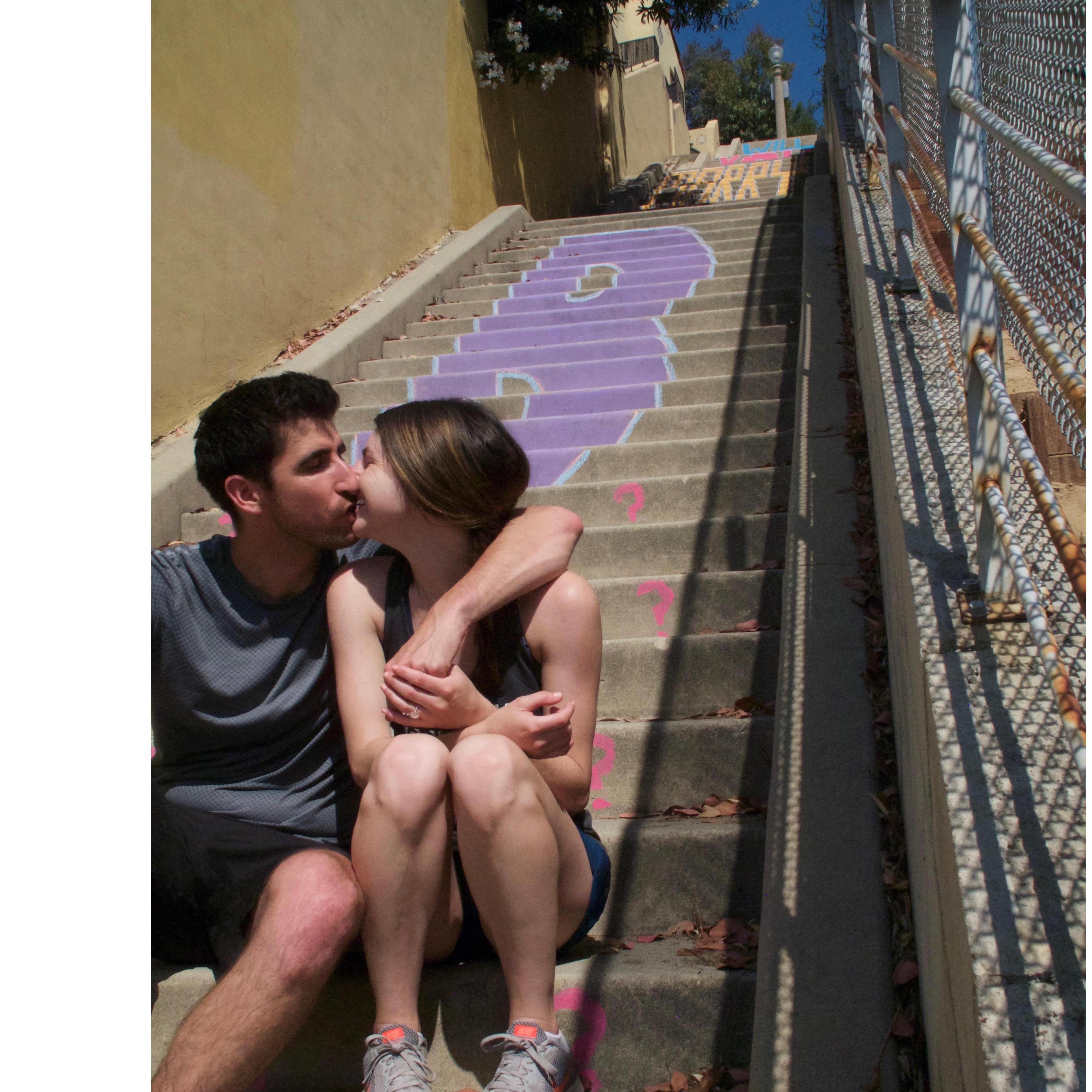 Just a natural photo of us celebrating our engagement