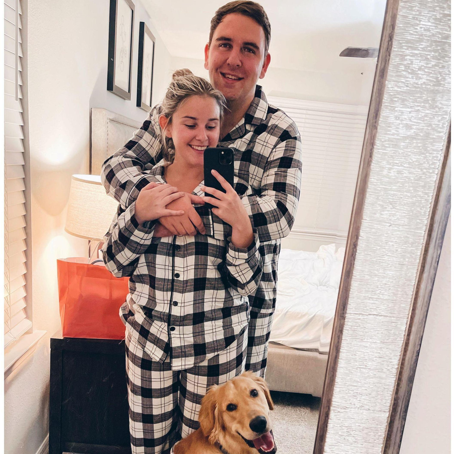 Matching PJ's with Simba! Love our little family.