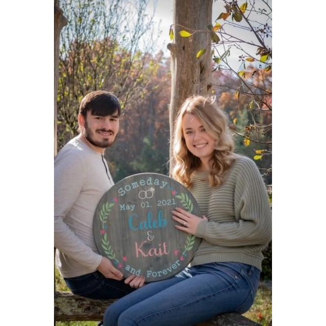 This is the board Caleb made for when he proposed. We got engaged on May 1st, 2021.