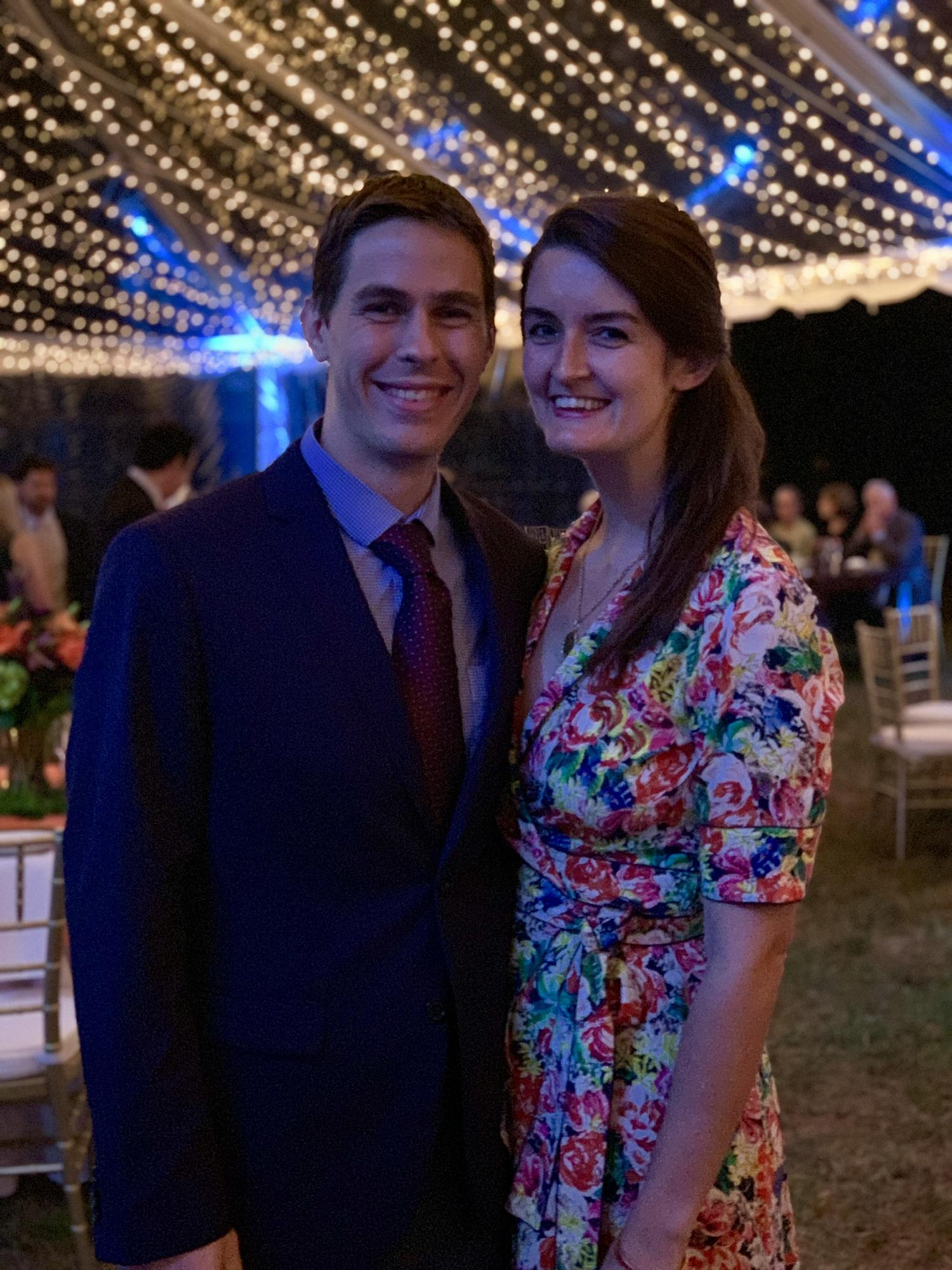 At a wedding in 2019