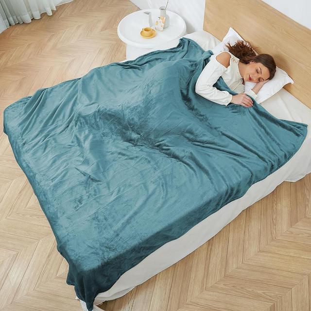 Electric Heated Blanket 72"x84" Full Size with 4 Heating Levels and 10 Hours Auto-Off Large Oversized Heating Blanket with Soft Plush Fabric for Bedding - Teal