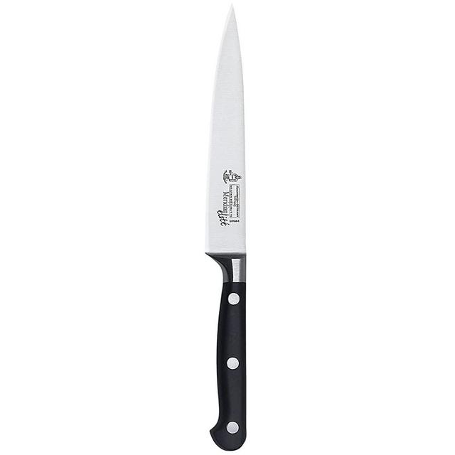 Messermeister Handcrafted Meridian Elite Stainless Steel Utility Knife, Black, 6-Inch