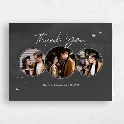 Charcoal, Grey Wedding Thank You - Splendor Photo
