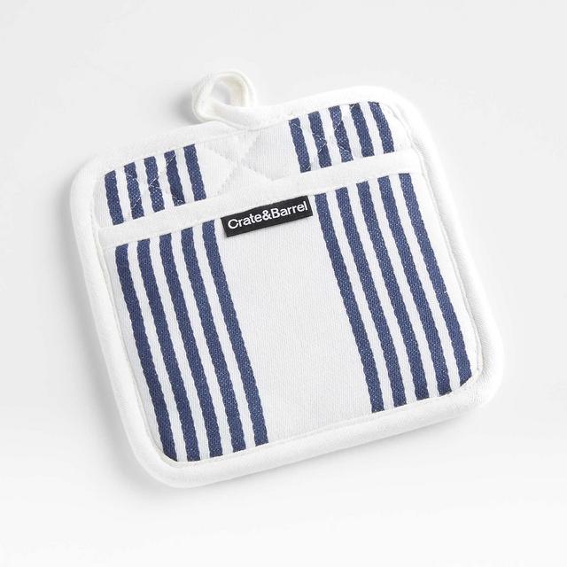 Cuisine Stripe Indigo Pot Holder