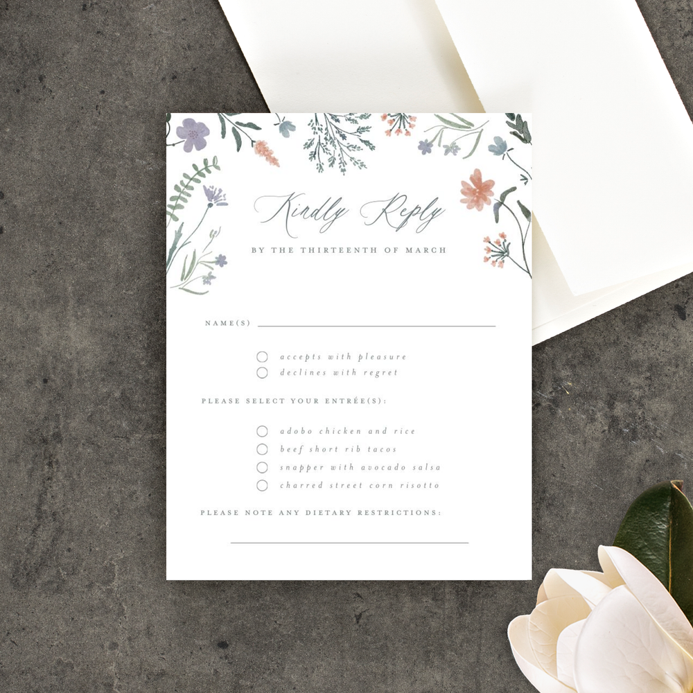 Valentina Classic | White | Zola Wedding Invitations