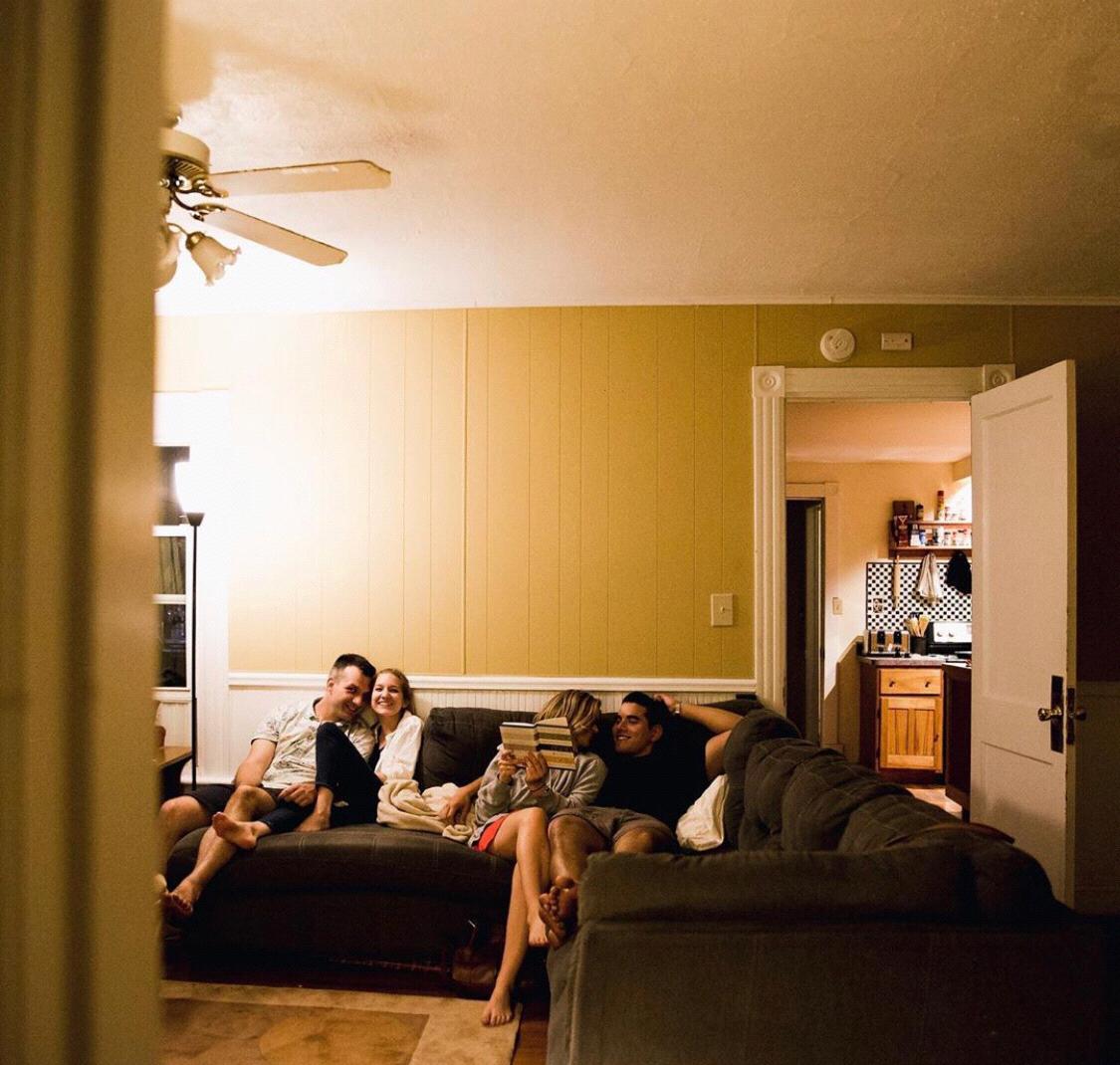 This shot was taken by our friend Josh while we were hanging at Chris's house with some friends... it also happens to be the last picture of us as boyfriend and girlfriend. The next day he proposed!