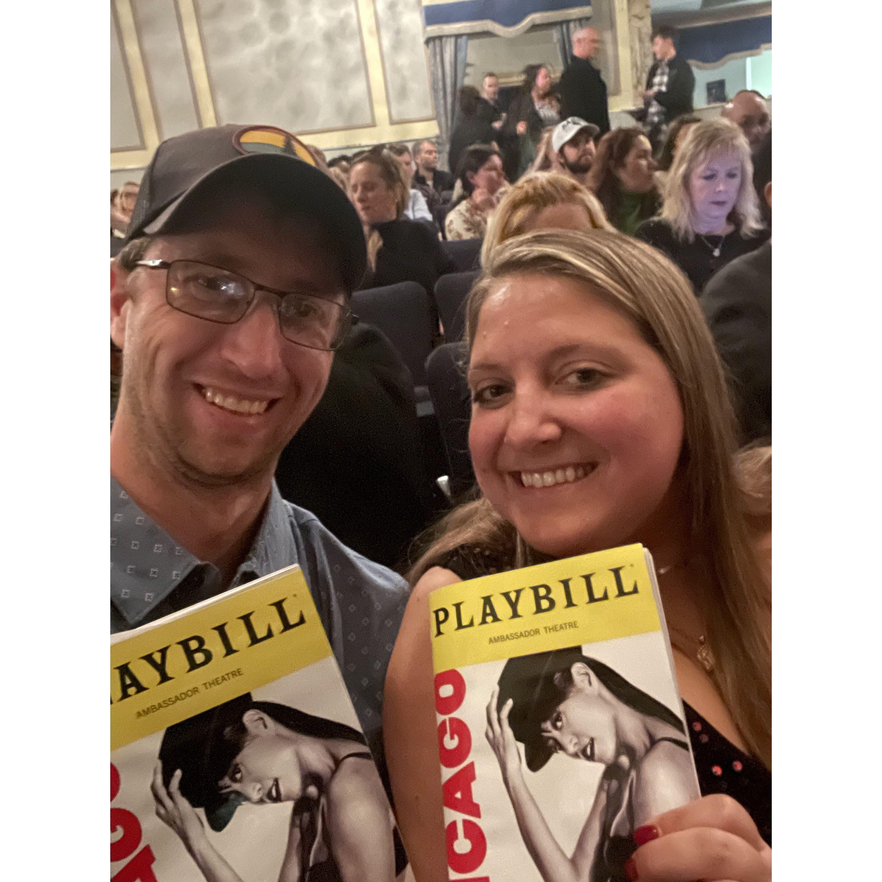 Dave's first Broadway show, Chicago.