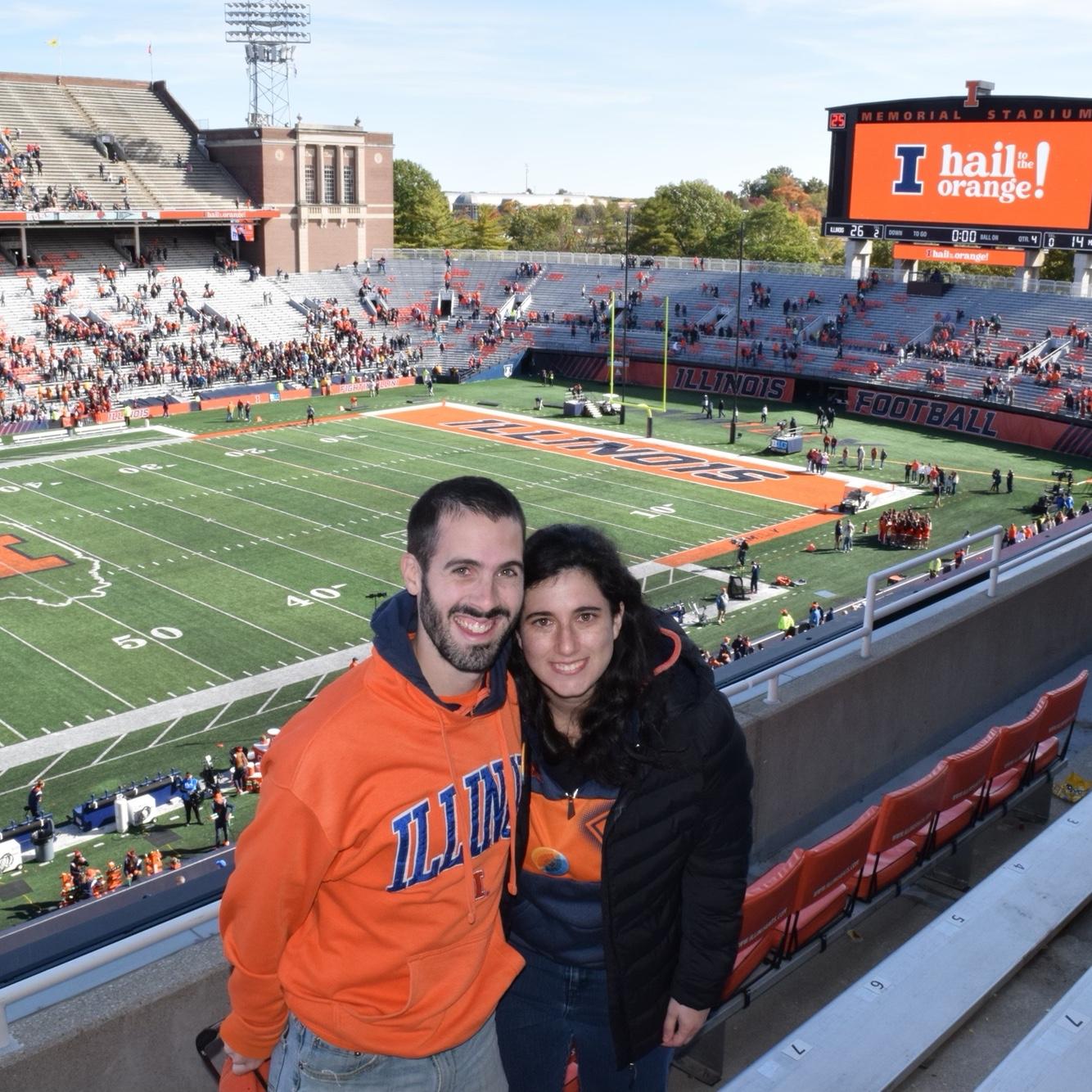 I-L-L! At football homecoming for the Fighting Illini