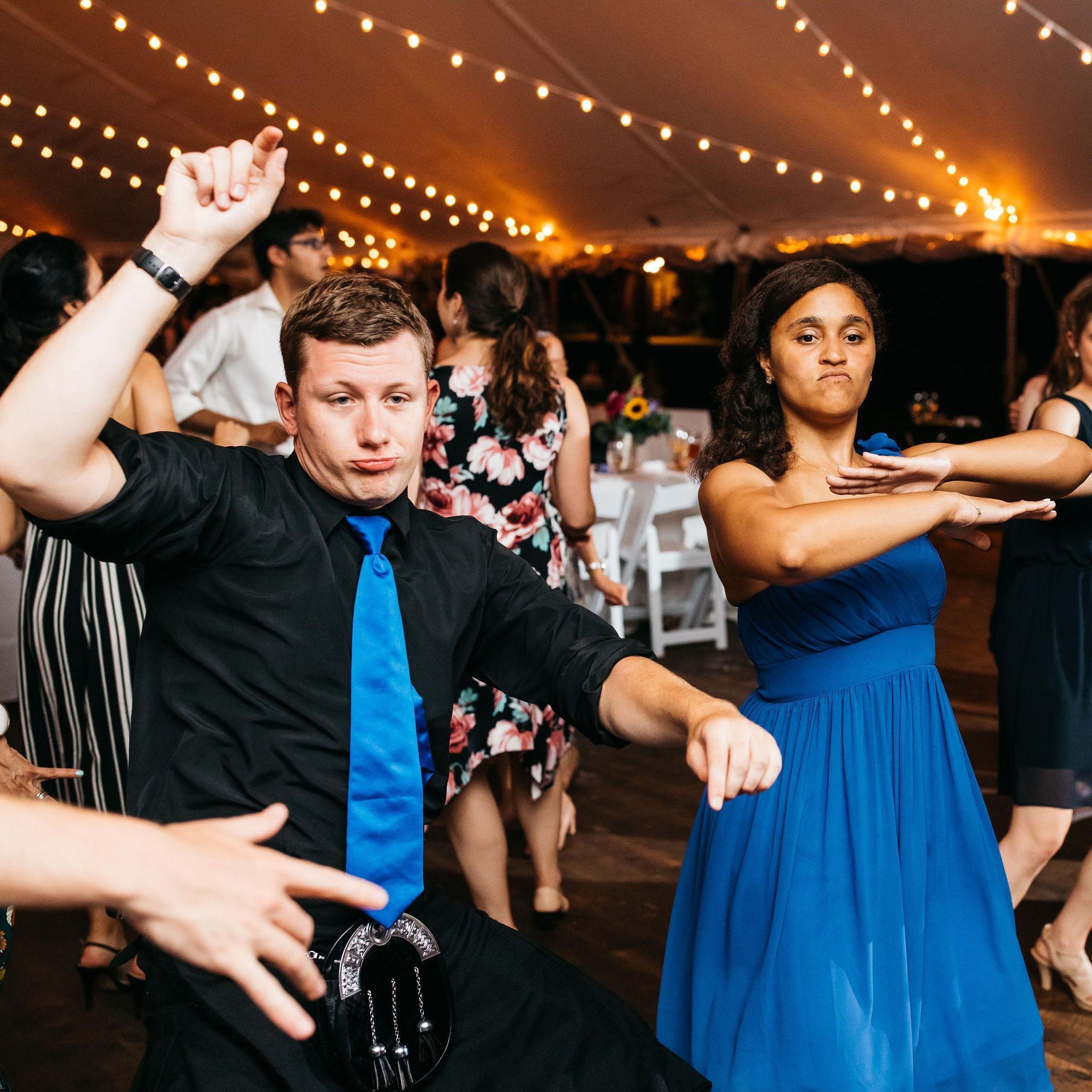 Bustin' moves at a friend's wedding in the U.S. :)