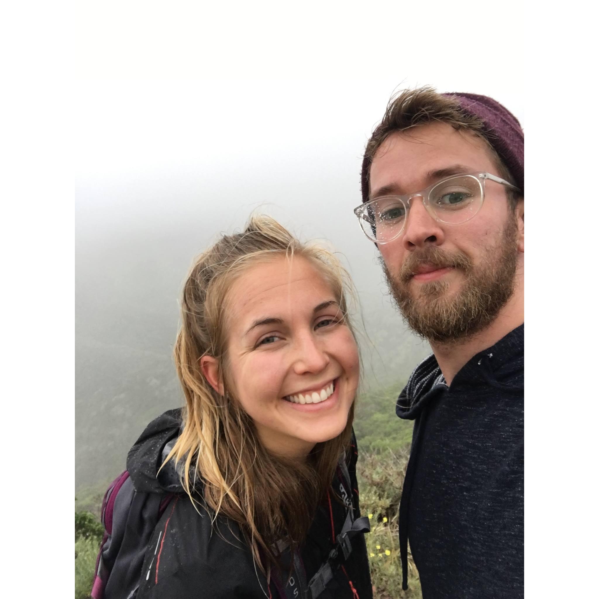 San Francisco was our home for two years. This is us on a mountain!