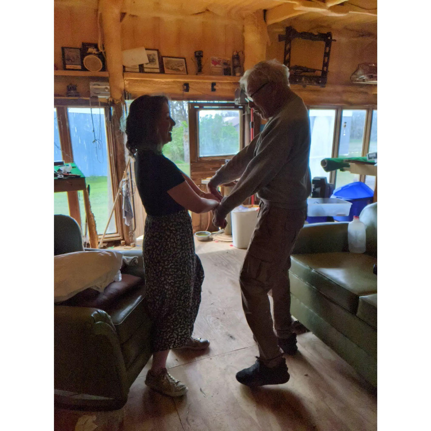 Jordan & Danny Practicing their dancing for the wedding. Also Danny's Favorite photo. - March 30th, 2024