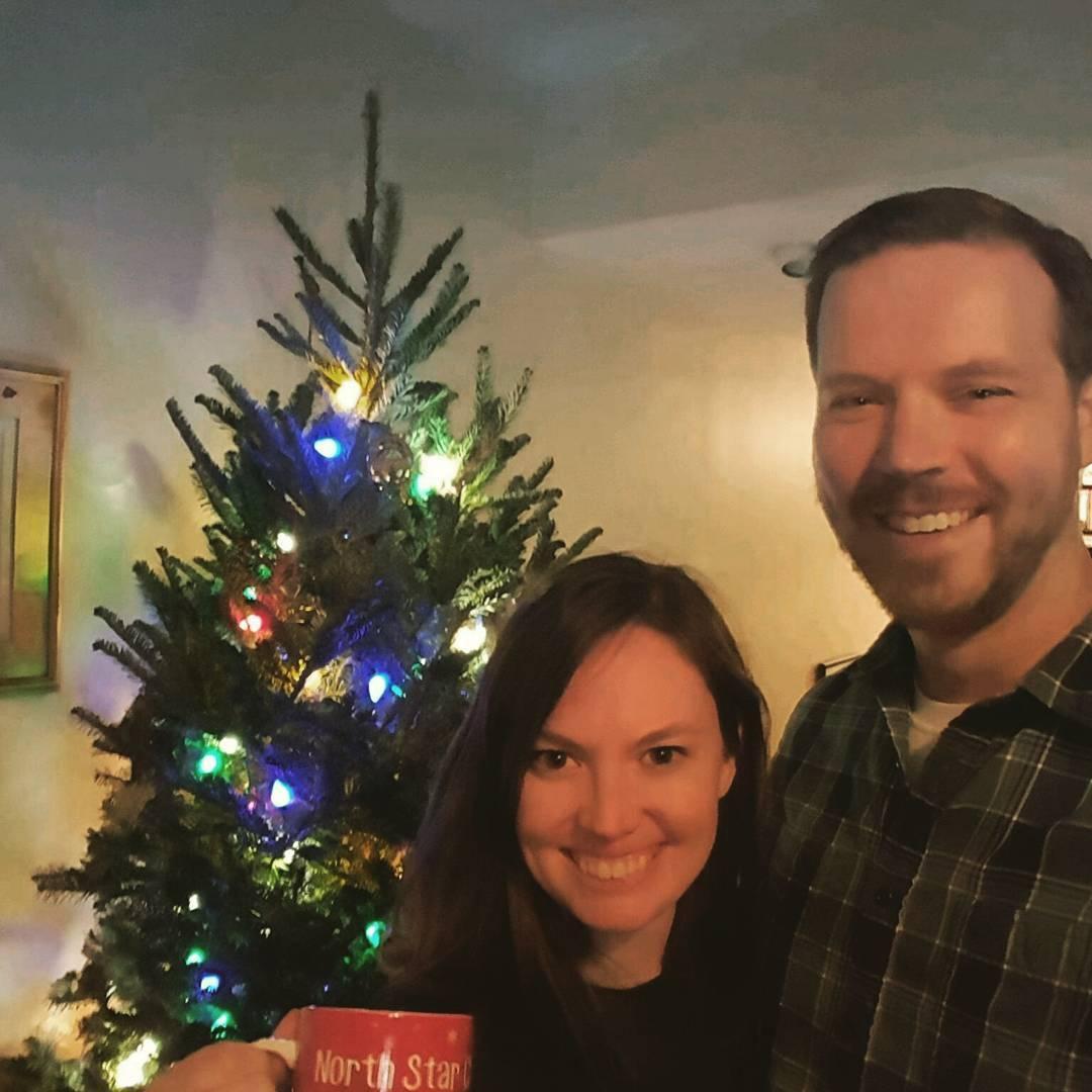 Our first Christmas tree in December 2017!