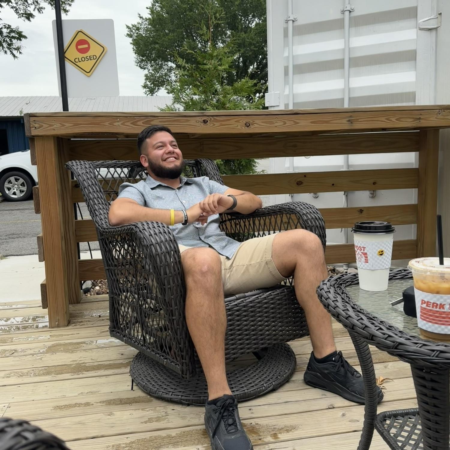 I (Mack) snuck this picture during our second date to send to my family. That night, we sat in a church service together for the first time and God began to heal me physically.