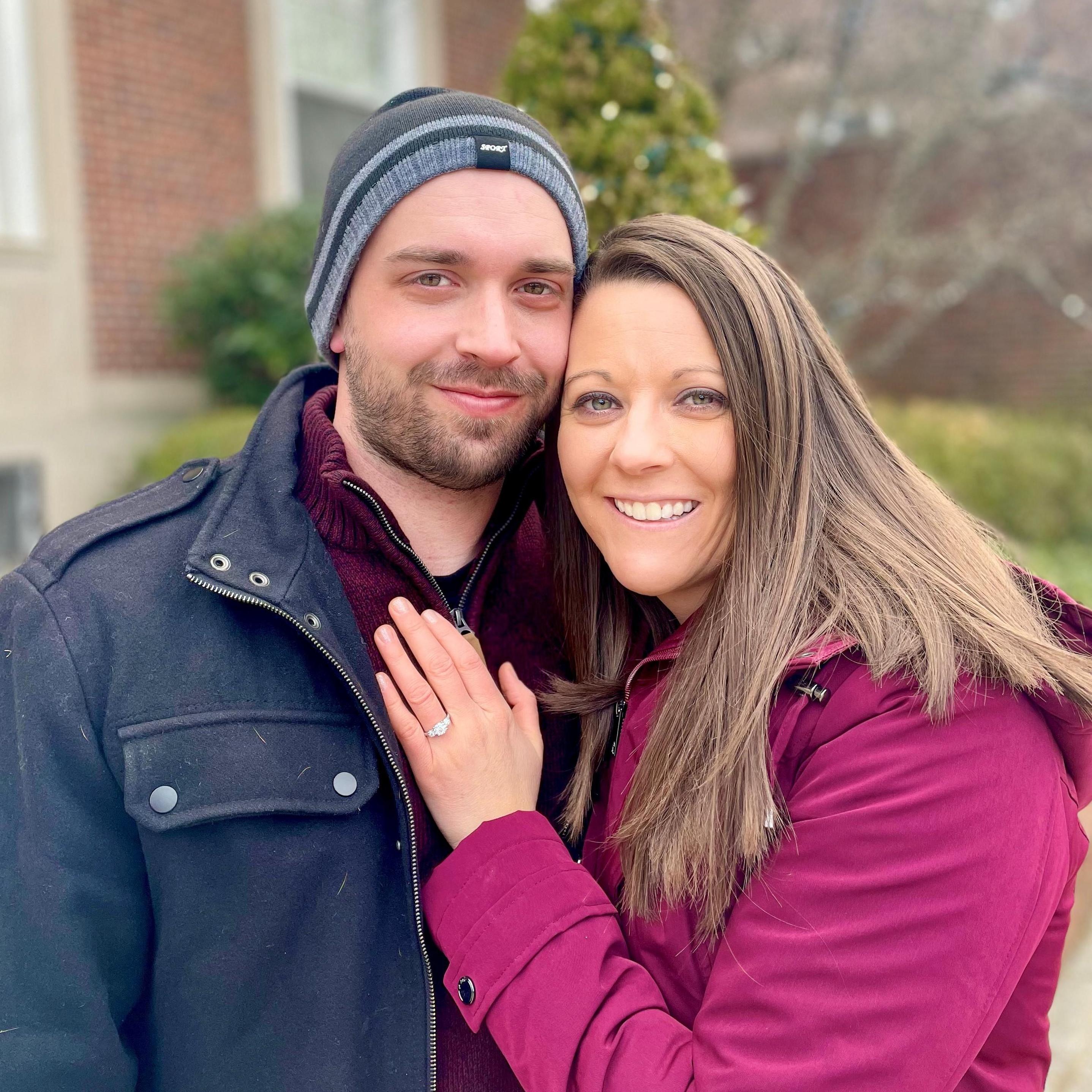 My roommate, Elizabeth, took some great pictures of us the day after we got engaged!