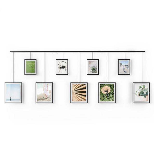 Hanging Gallery Frames, Black, Set of 9