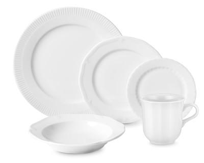 Pillivuyt Eclectique 5-Piece Dinnerware Place Setting, White