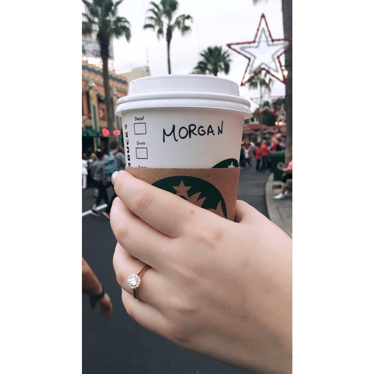 12/4/2017 - had to get a Starbucks ring photo at my favorite park (Hollywood Studios)!