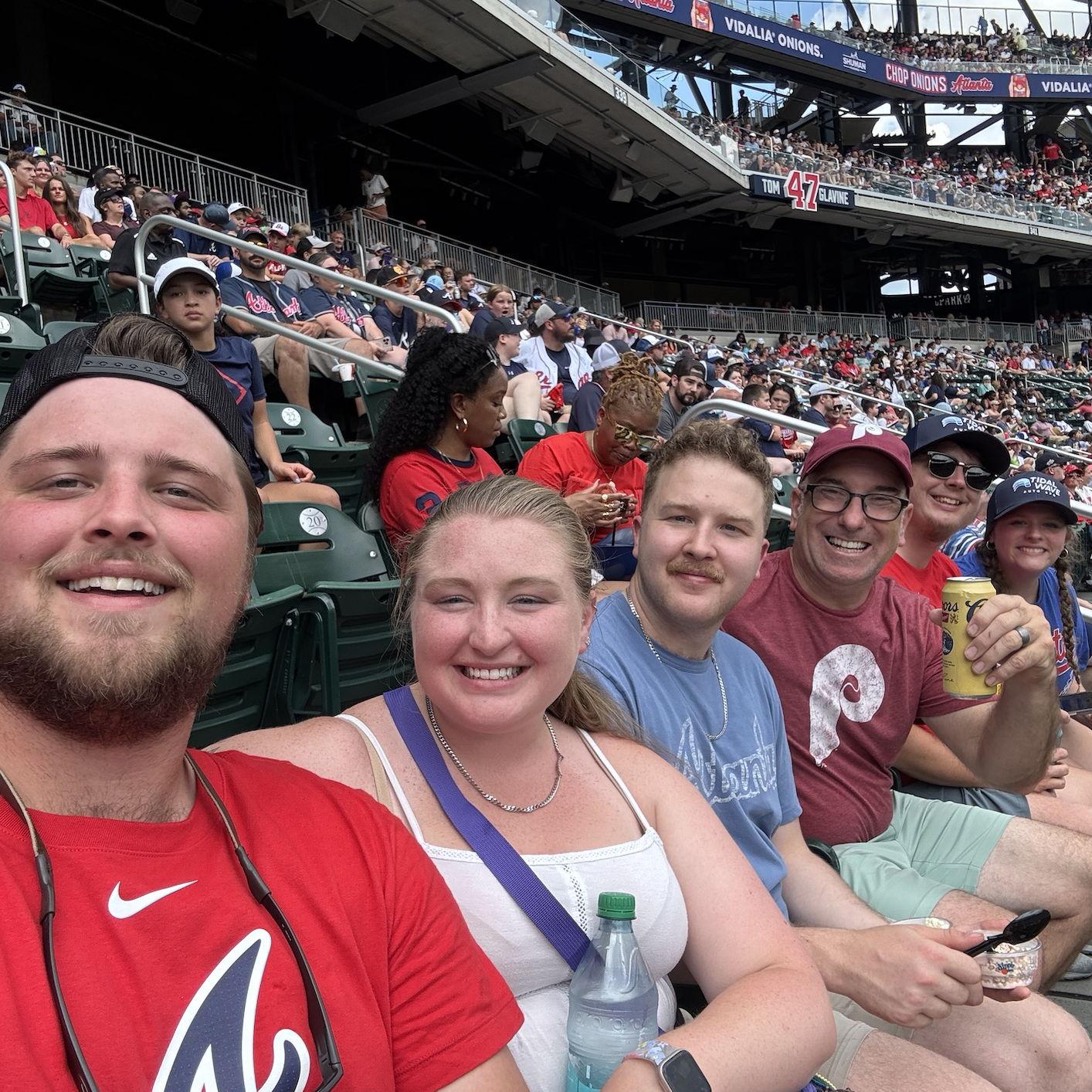 Braves game with Mike's SC friends (Austin, Remy, Coby, and Chasity)