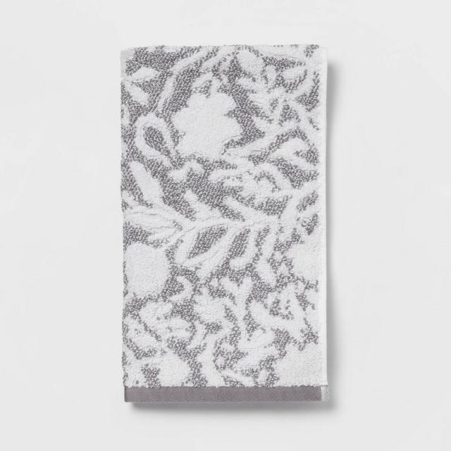 Performance Plus Hand Towel Gray Floral - Threshold™