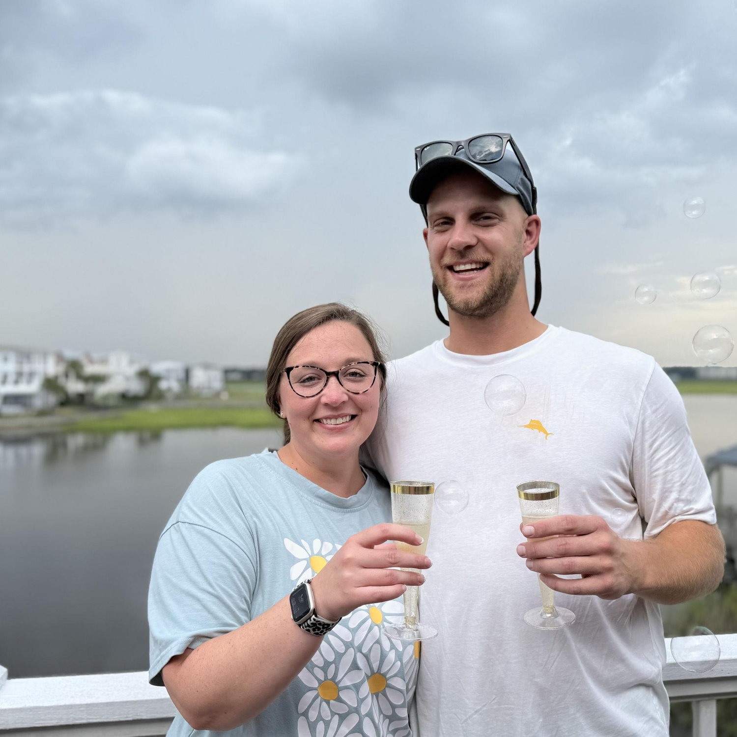 First cheers newly engaged!