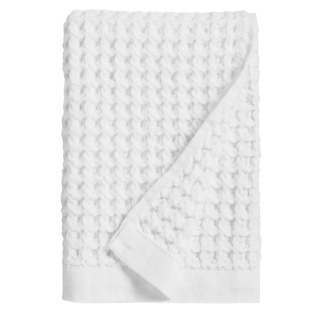White Cotton Waffle Weave Hand Towel