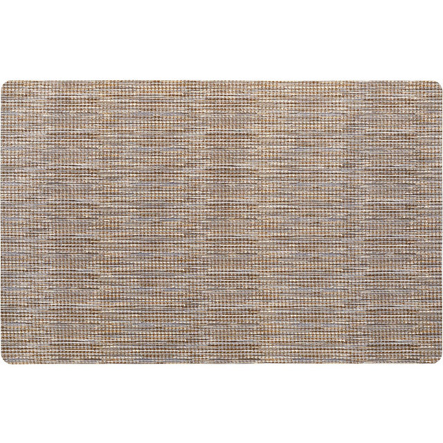 SoHome Smooth Step Houndstooth Machine Washable Low Profile Stain Resistant Non-Slip Versatile Utility Kitchen Mat, Gold/Grey, 24"x35"