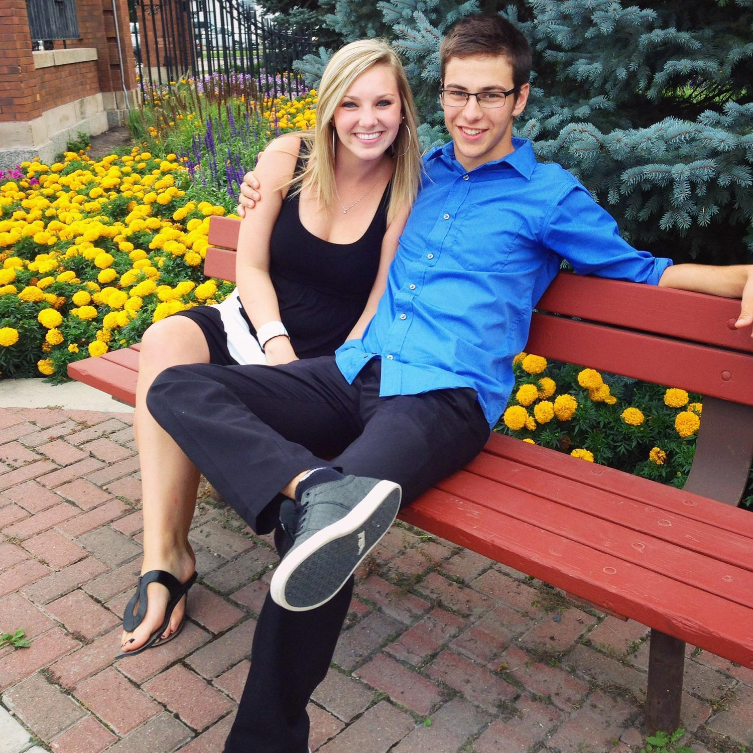 Brielle & Jared their freshman year of college!