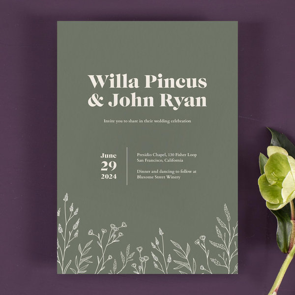 Zola Wedding Invitations - Sylvan Portrait