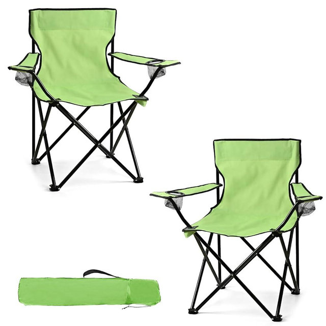 WEIDIORME 2 Pack Camping Chairs - Lightweight and Supportive Chairs for Teens and Lightweight Individuals - Compact, Durable, and Portable - Ideal for Camping, Hiking, Beach, and Picnics - Carry Bag