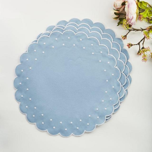 Daisy Blue Placemats - Set of 4